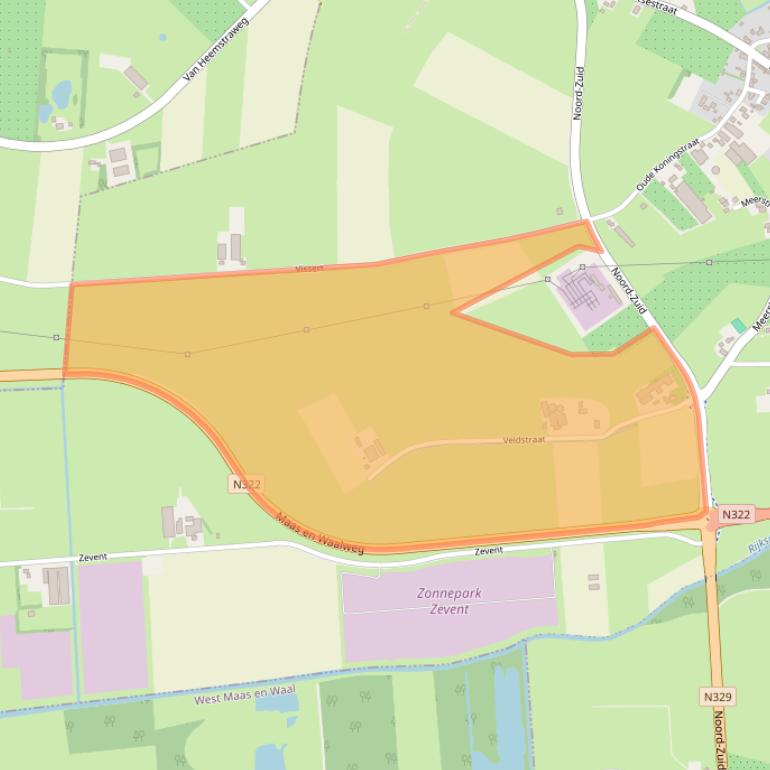 Kaart van postcodegebied 6655KG.