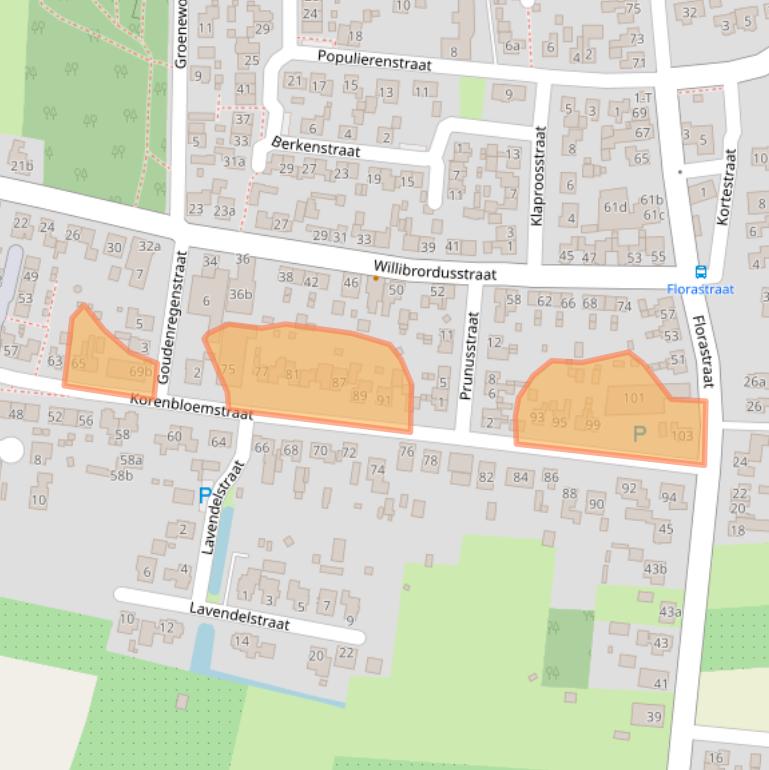 Kaart van postcodegebied 6657BB.