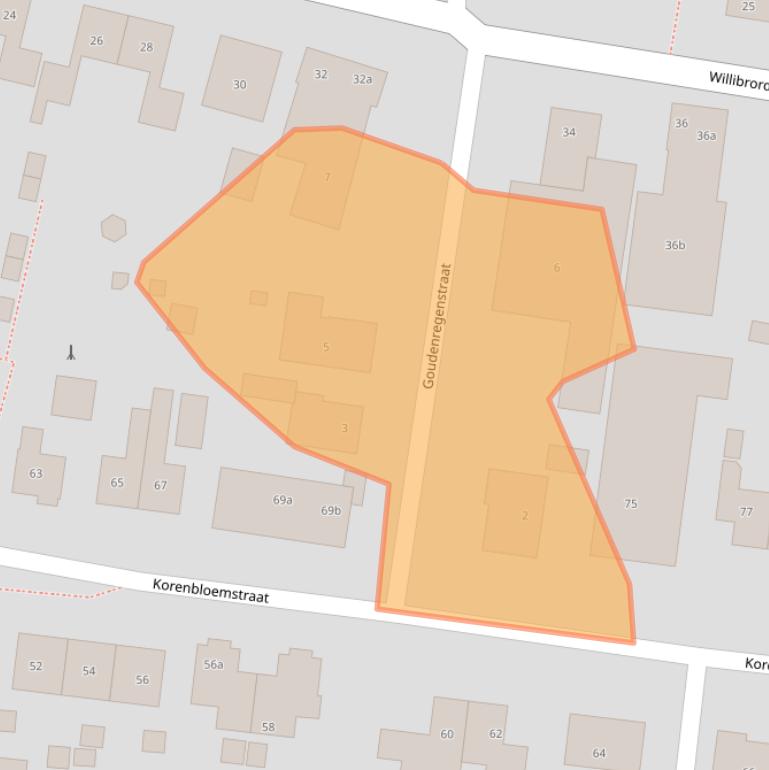 Kaart van postcodegebied 6657BH.