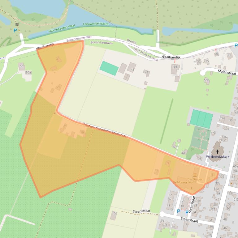 Kaart van postcodegebied 6657CB.