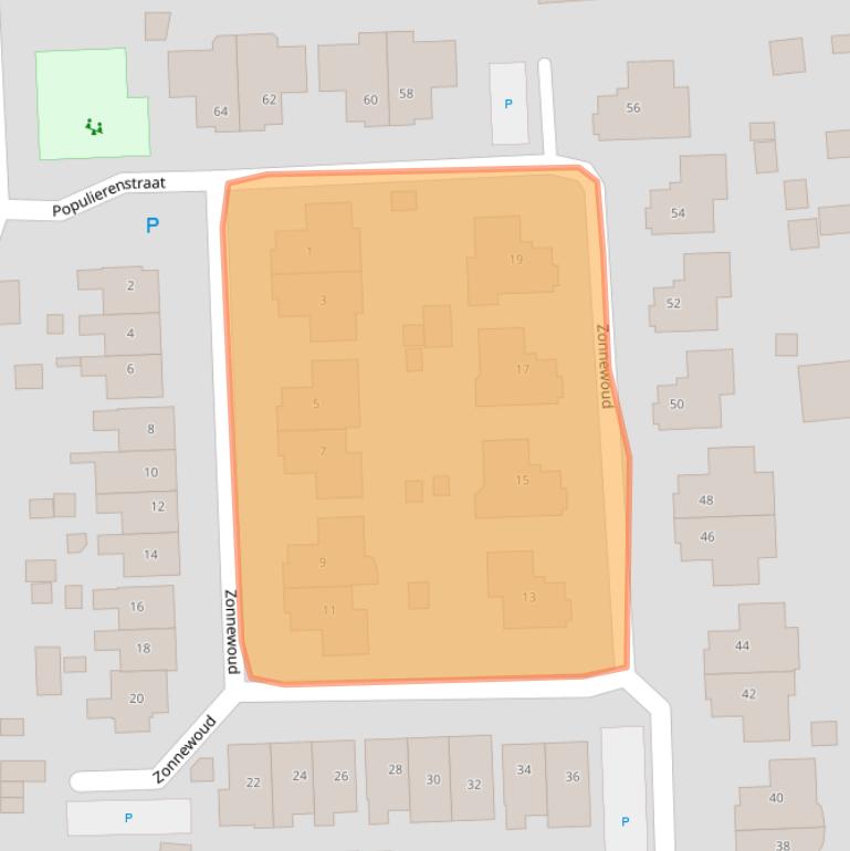 Kaart van postcodegebied 6657DG.