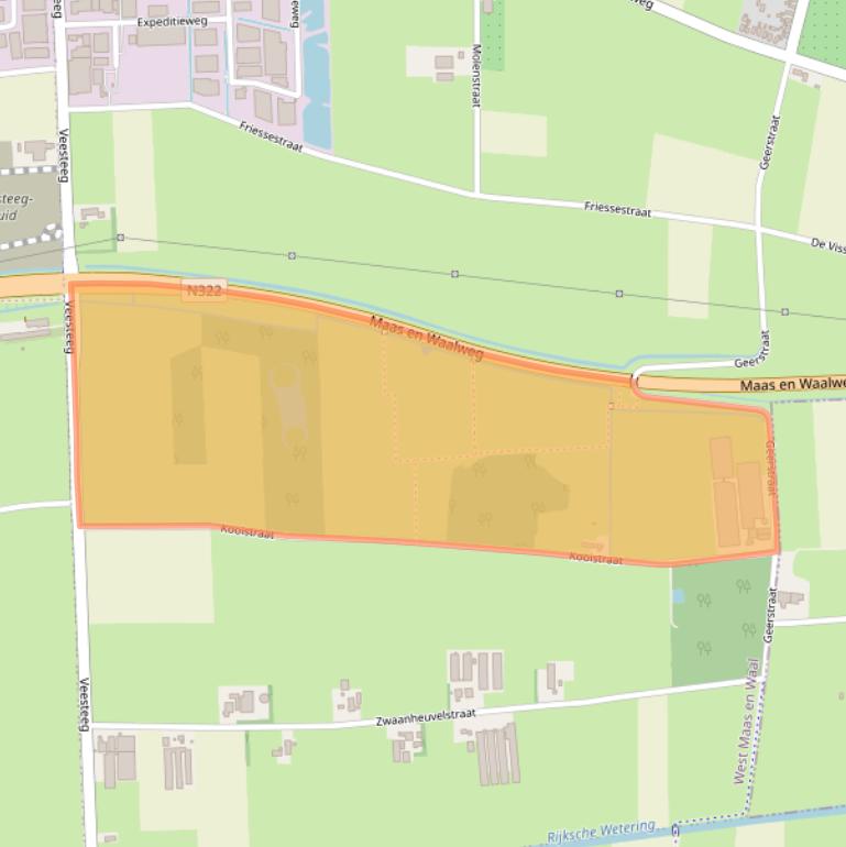 Kaart van postcodegebied 6657KK.