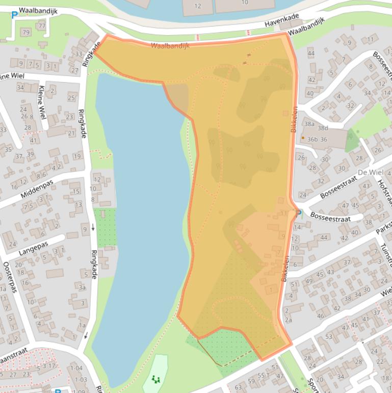 Kaart van postcodegebied 6658AR.