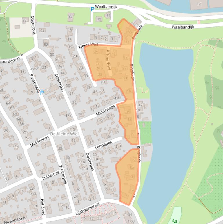 Kaart van postcodegebied 6658AV.