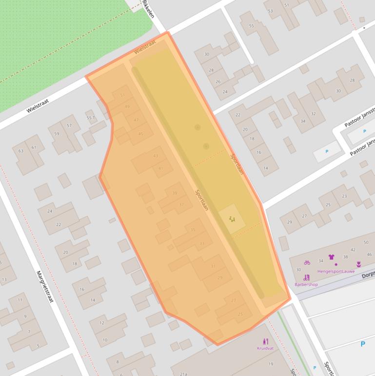 Kaart van postcodegebied 6658BH.