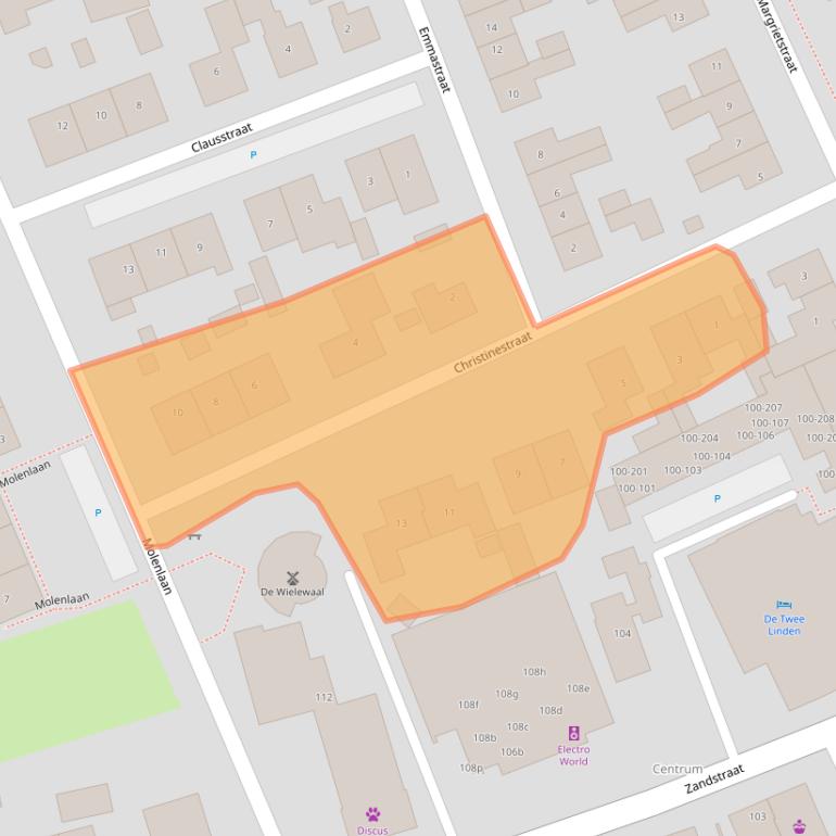 Kaart van postcodegebied 6658BL.