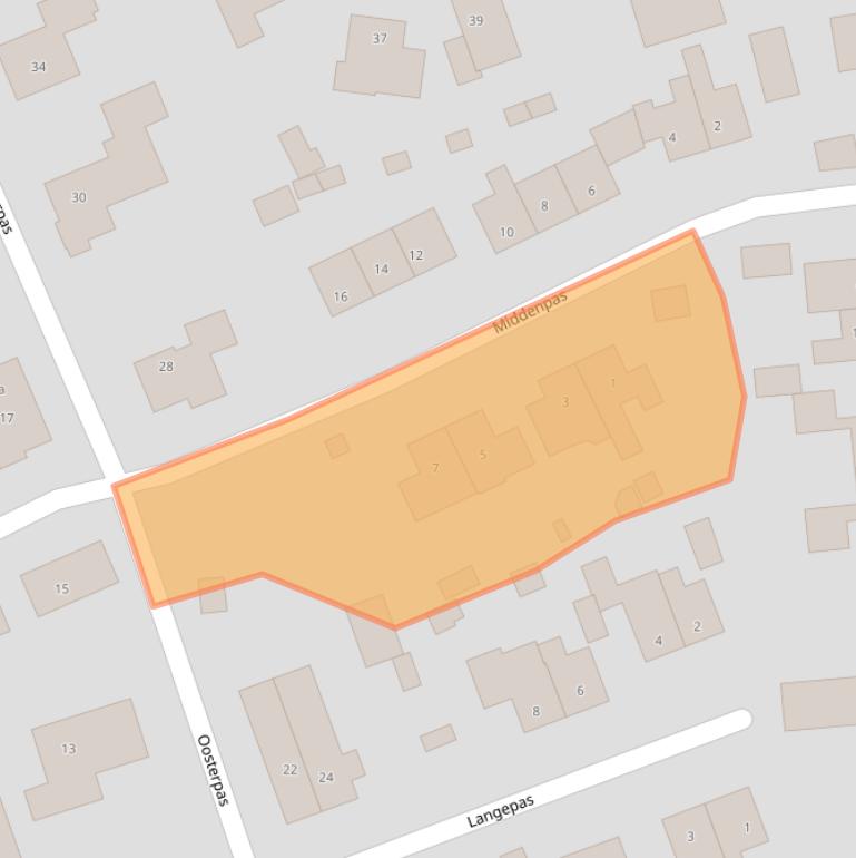 Kaart van postcodegebied 6658BX.