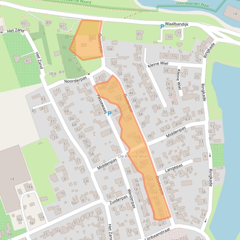 Kaart van postcodegebied 6658CA.