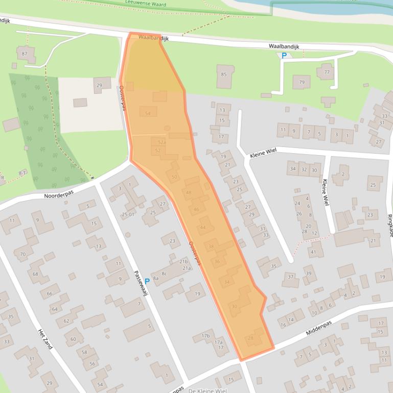 Kaart van postcodegebied 6658CC.
