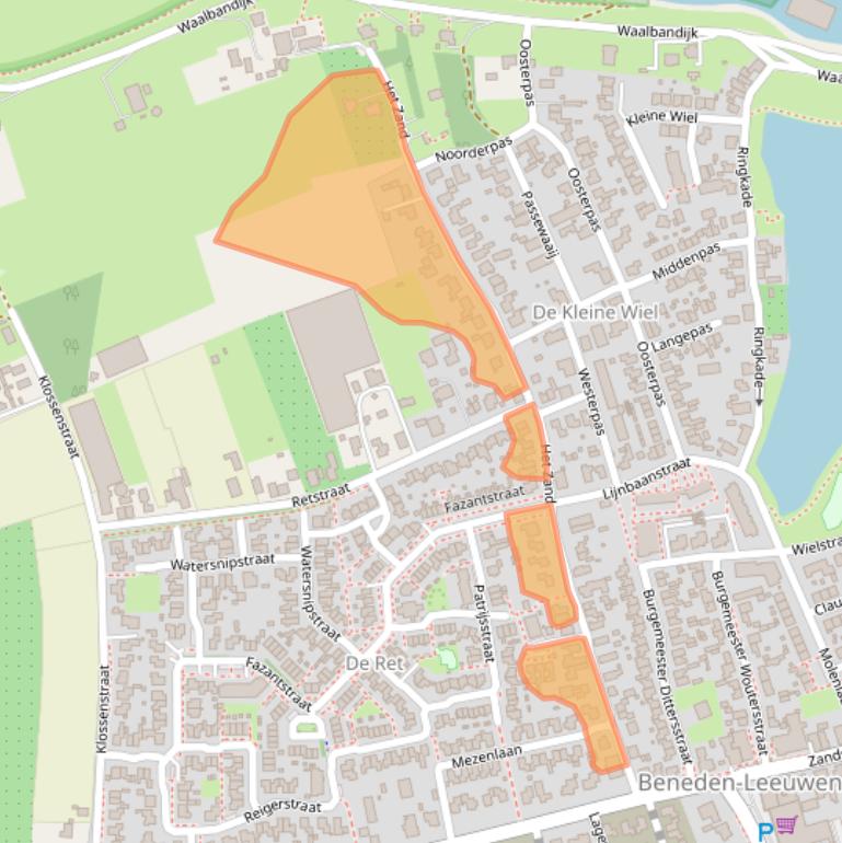 Kaart van postcodegebied 6658CH.