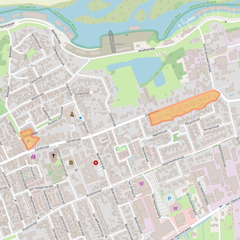 Kaart van postcodegebied 6658CL.