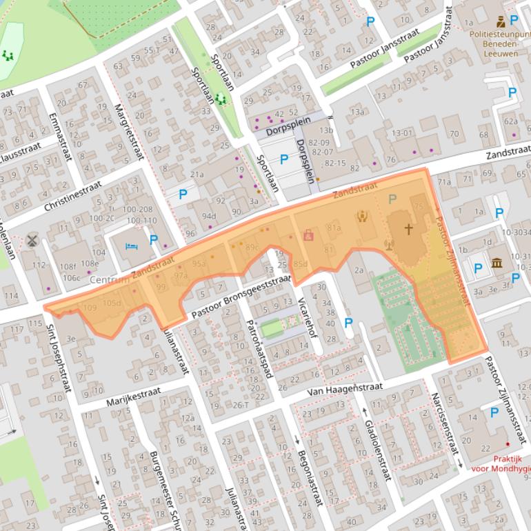 Kaart van postcodegebied 6658CP.