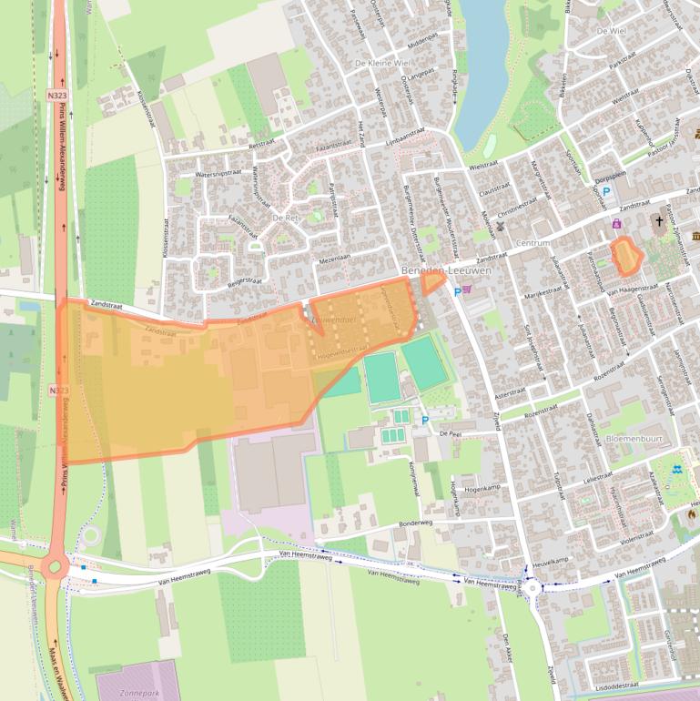 Kaart van postcodegebied 6658CS.