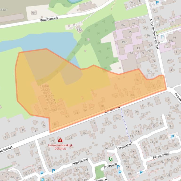 Kaart van postcodegebied 6658CT.