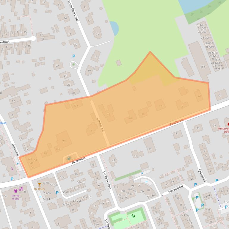 Kaart van postcodegebied 6658CV.