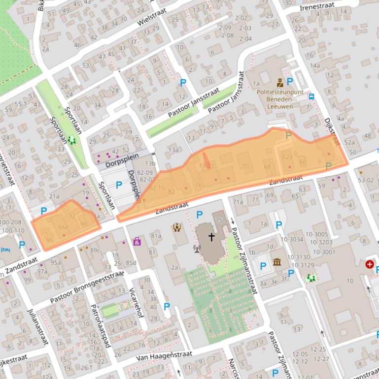 Kaart van postcodegebied 6658CW.