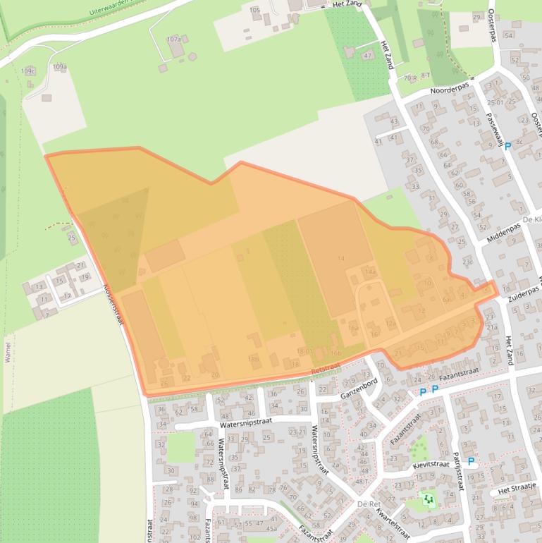 Kaart van postcodegebied 6658DB.