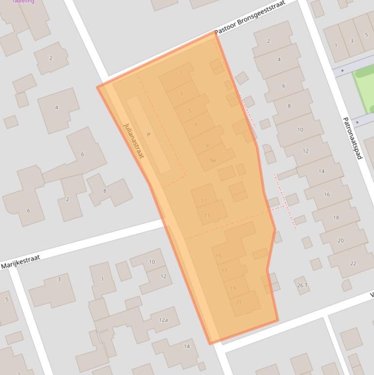 Kaart van postcodegebied 6658DS.