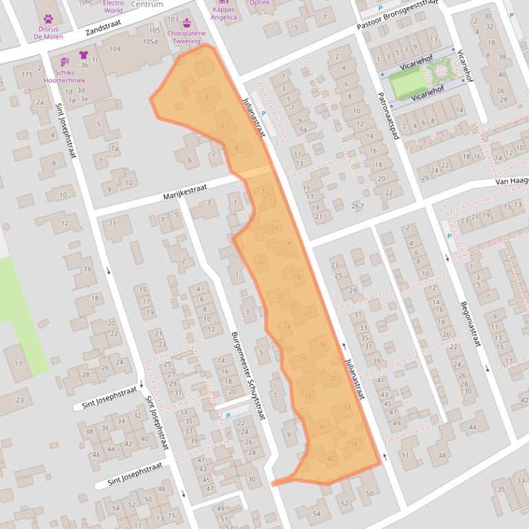 Kaart van postcodegebied 6658DV.