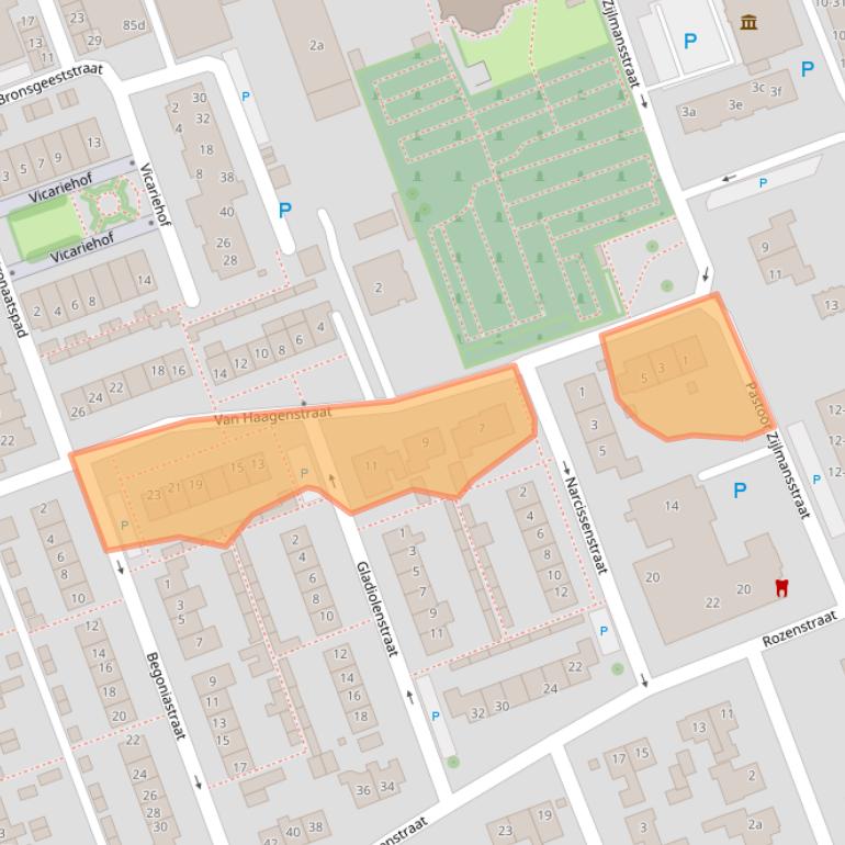 Kaart van postcodegebied 6658DW.