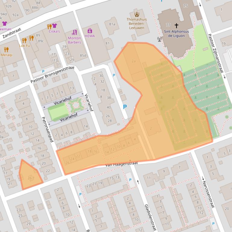 Kaart van postcodegebied 6658DX.