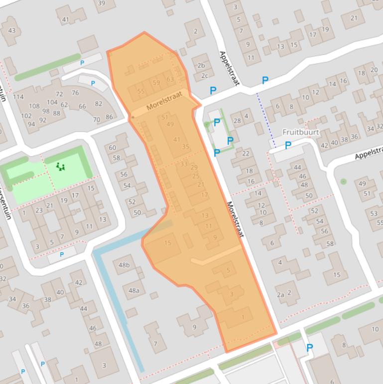 Kaart van postcodegebied 6658EP.