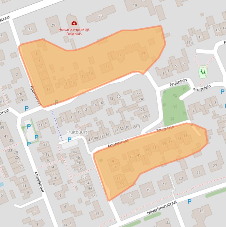 Kaart van postcodegebied 6658ES.