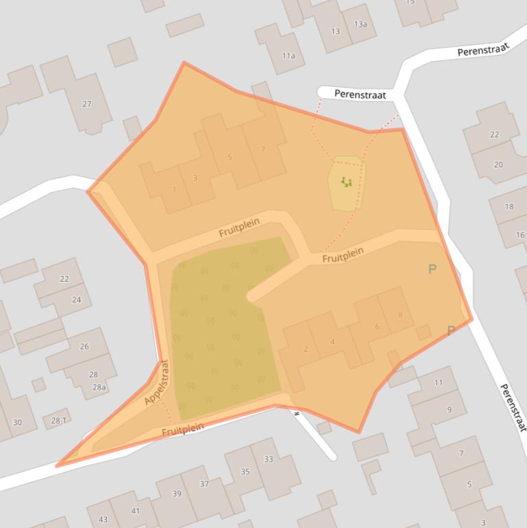 Kaart van postcodegebied 6658EZ.