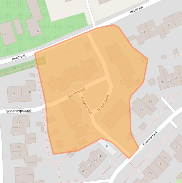 Kaart van postcodegebied 6658GA.