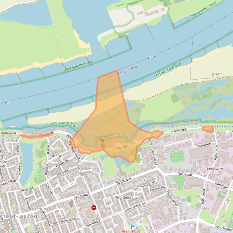 Kaart van postcodegebied 6658KA.