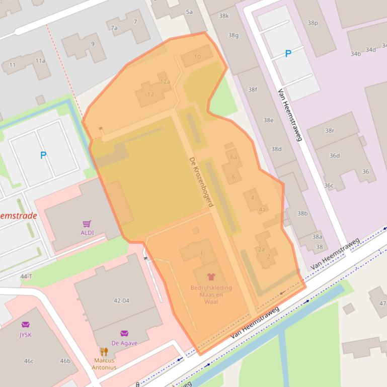 Kaart van postcodegebied 6658KC.