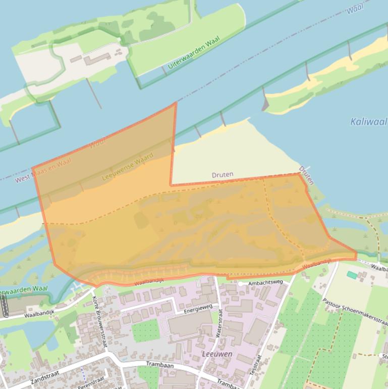 Kaart van postcodegebied 6658KD.