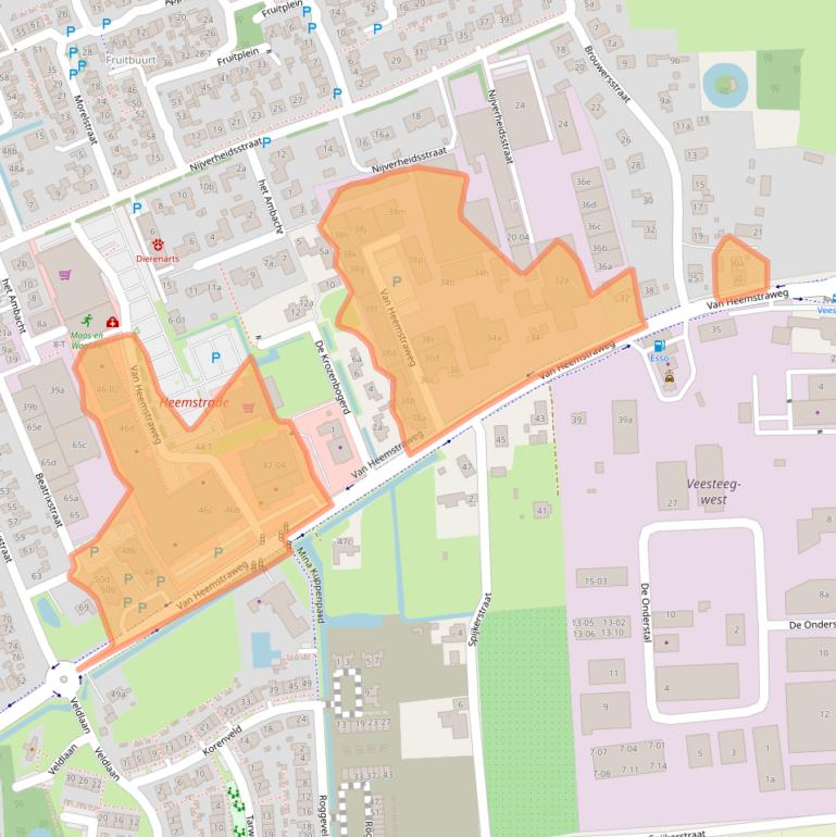 Kaart van postcodegebied 6658KH.