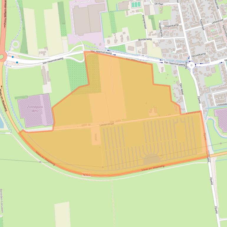 Kaart van postcodegebied 6658KM.