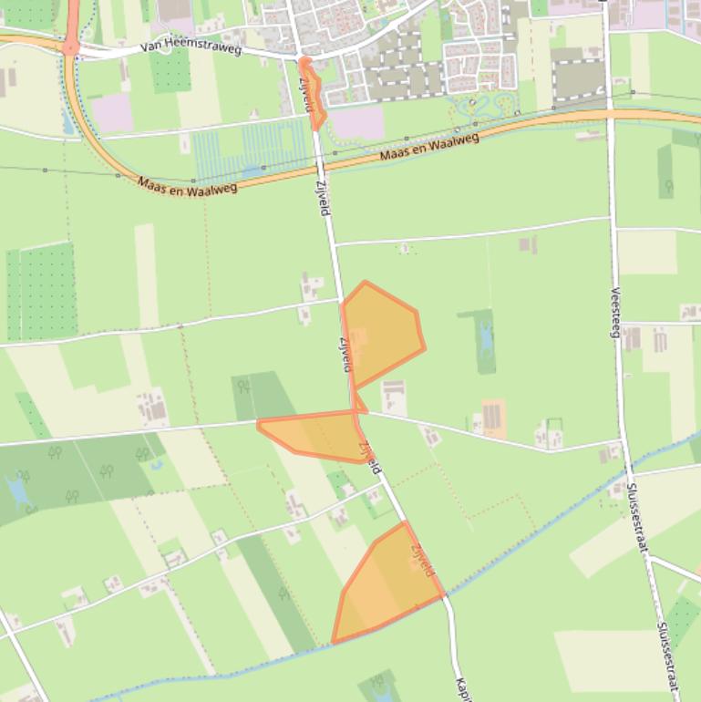 Kaart van postcodegebied 6658KV.