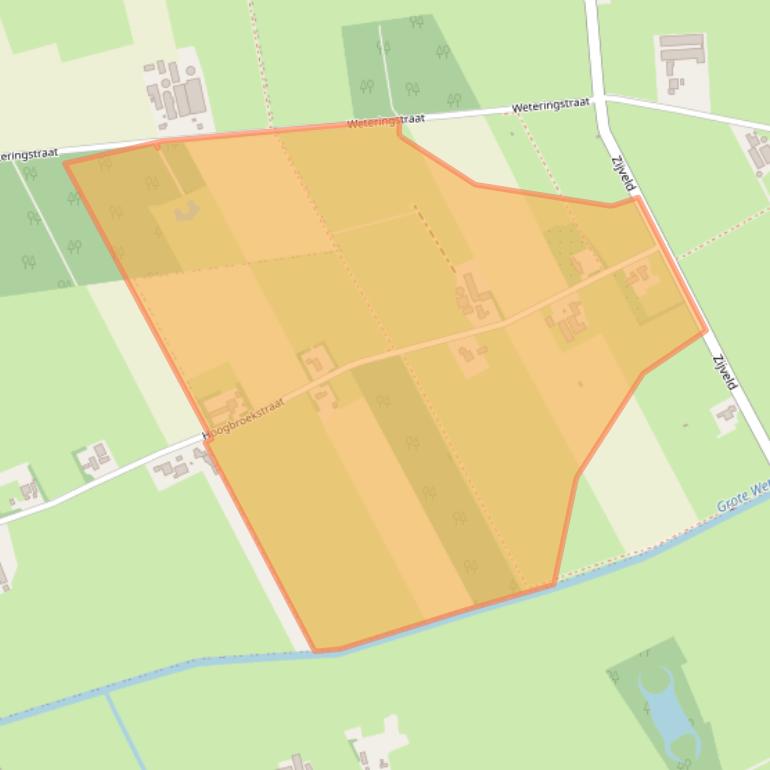 Kaart van postcodegebied 6658KW.