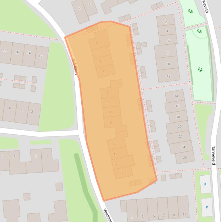 Kaart van postcodegebied 6658LA.