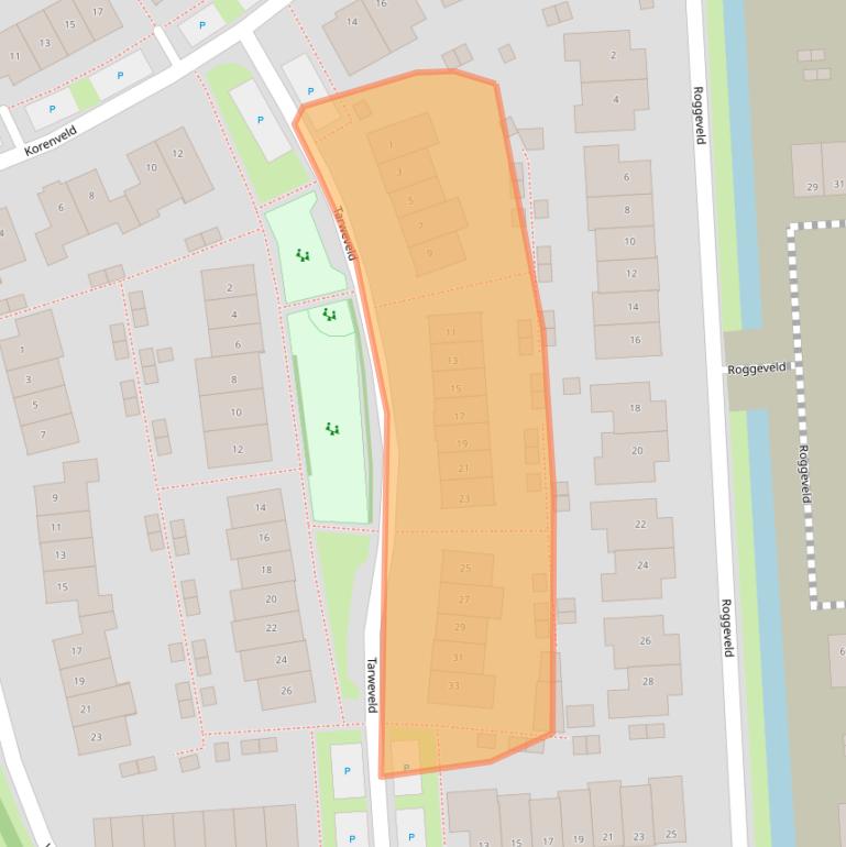 Kaart van postcodegebied 6658LH.