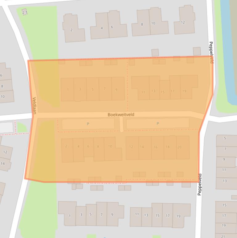 Kaart van postcodegebied 6658LK.