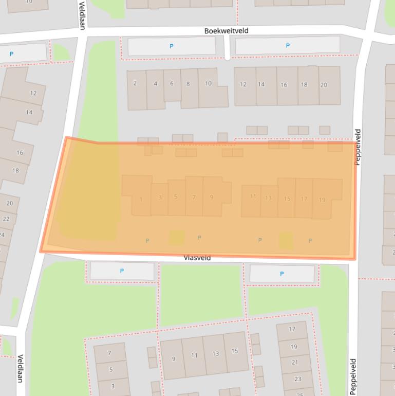 Kaart van postcodegebied 6658LL.