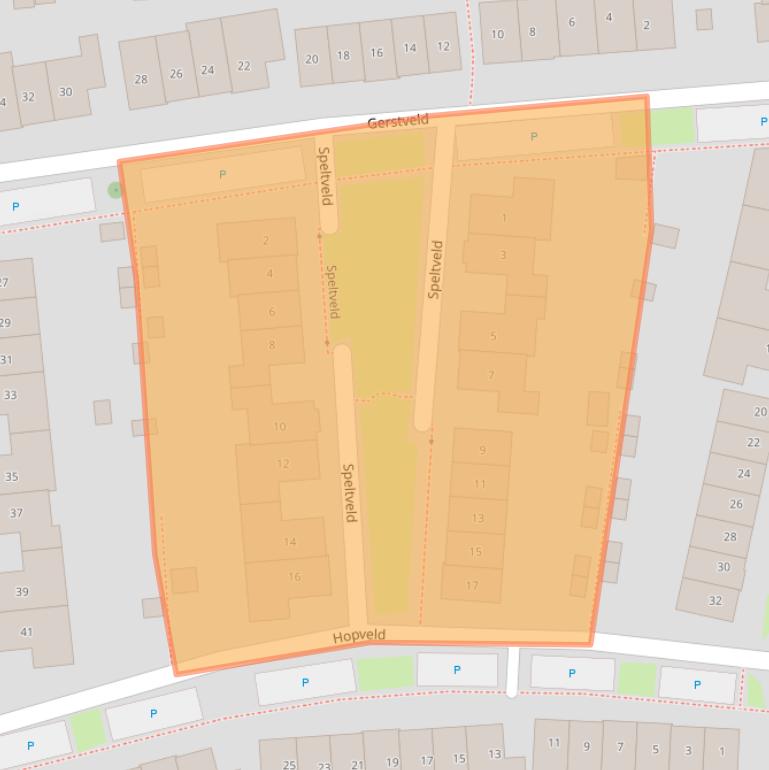 Kaart van postcodegebied 6658LT.