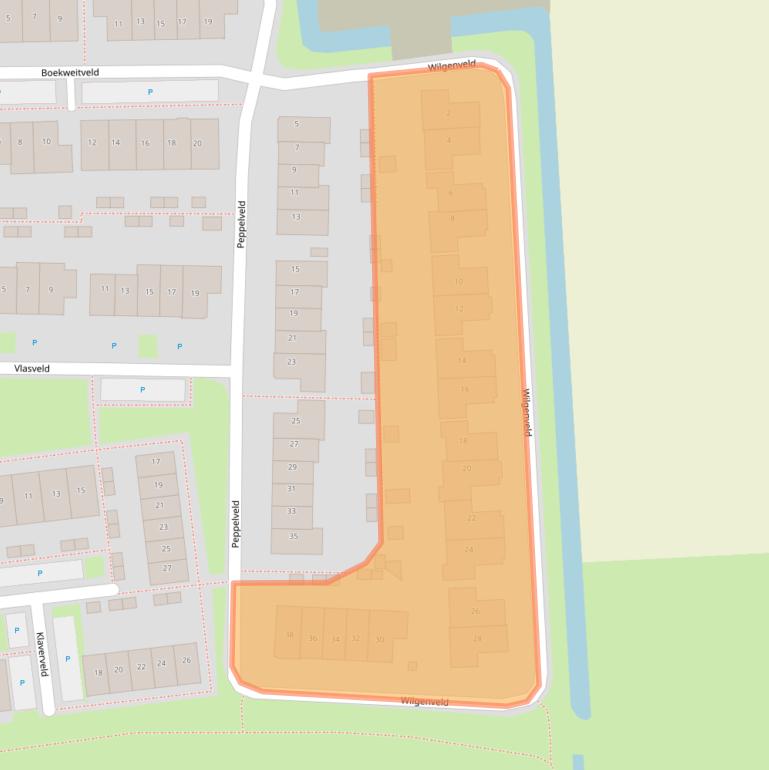 Kaart van postcodegebied 6658LW.