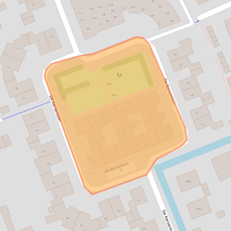 Kaart van postcodegebied 6658WJ.