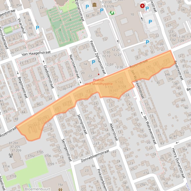 Kaart van postcodegebied 6658WS.