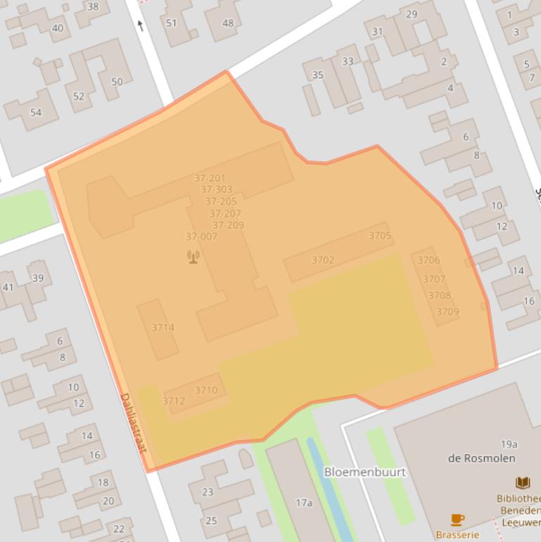 Kaart van postcodegebied 6658WT.