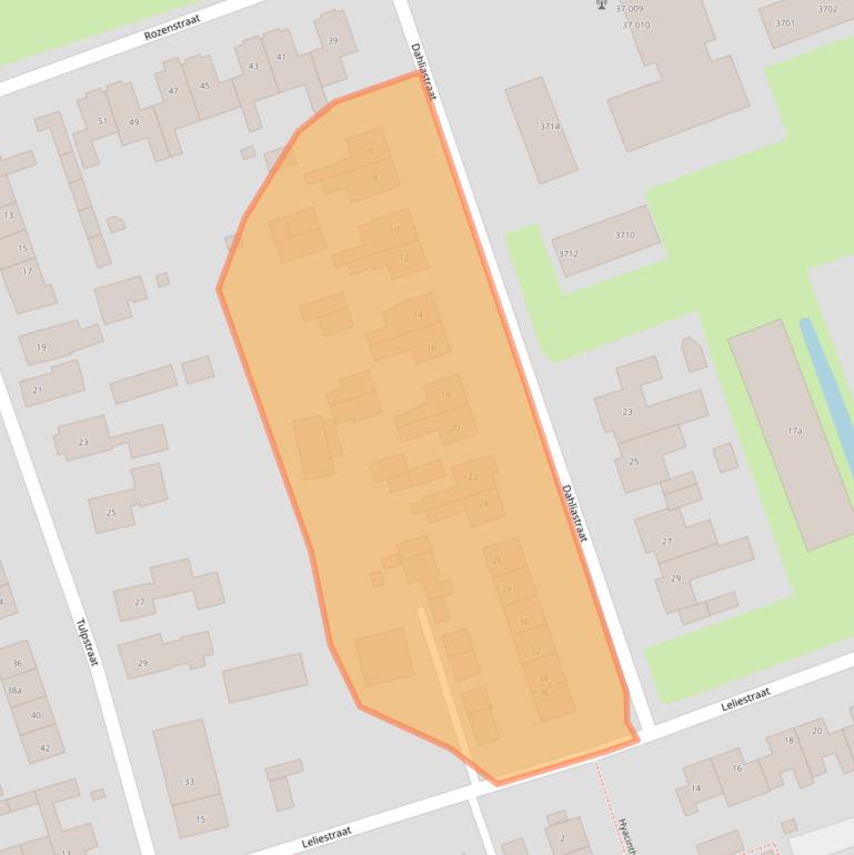 Kaart van postcodegebied 6658XM.