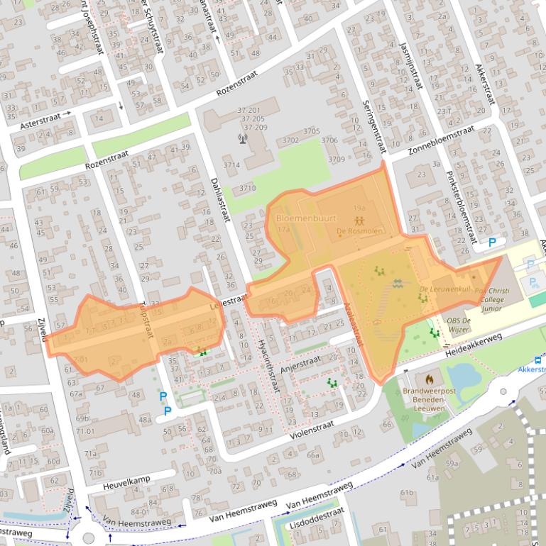 Kaart van postcodegebied 6658XN.