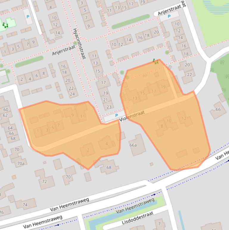 Kaart van postcodegebied 6658XS.