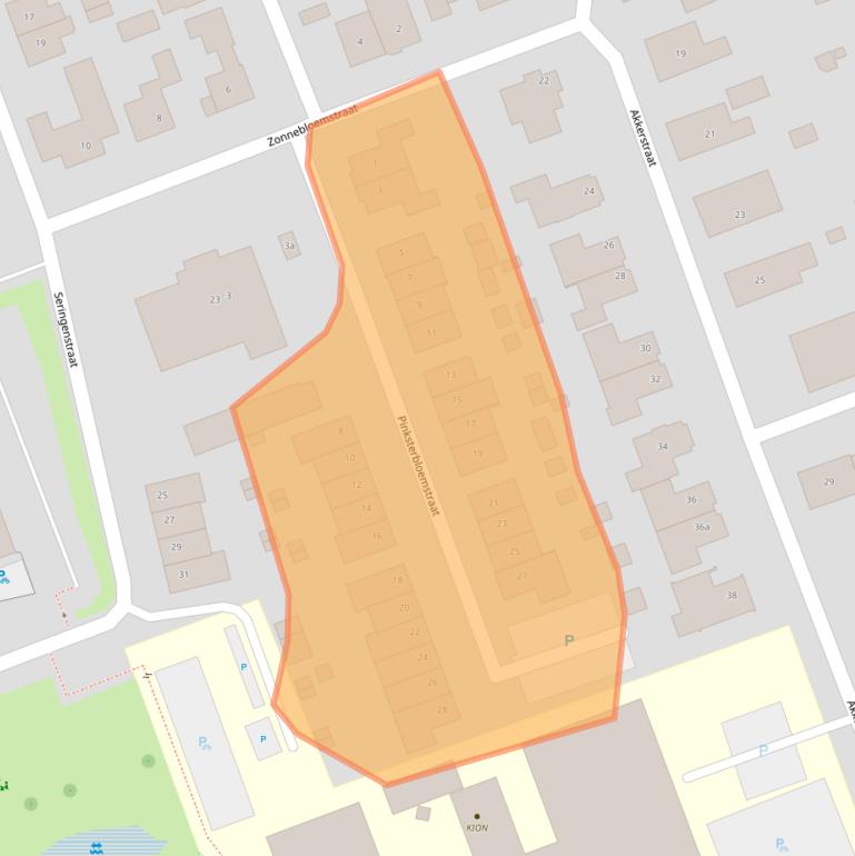 Kaart van postcodegebied 6658XZ.