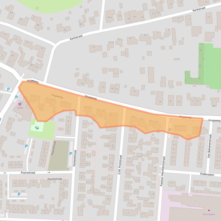 Kaart van postcodegebied 6659AH.